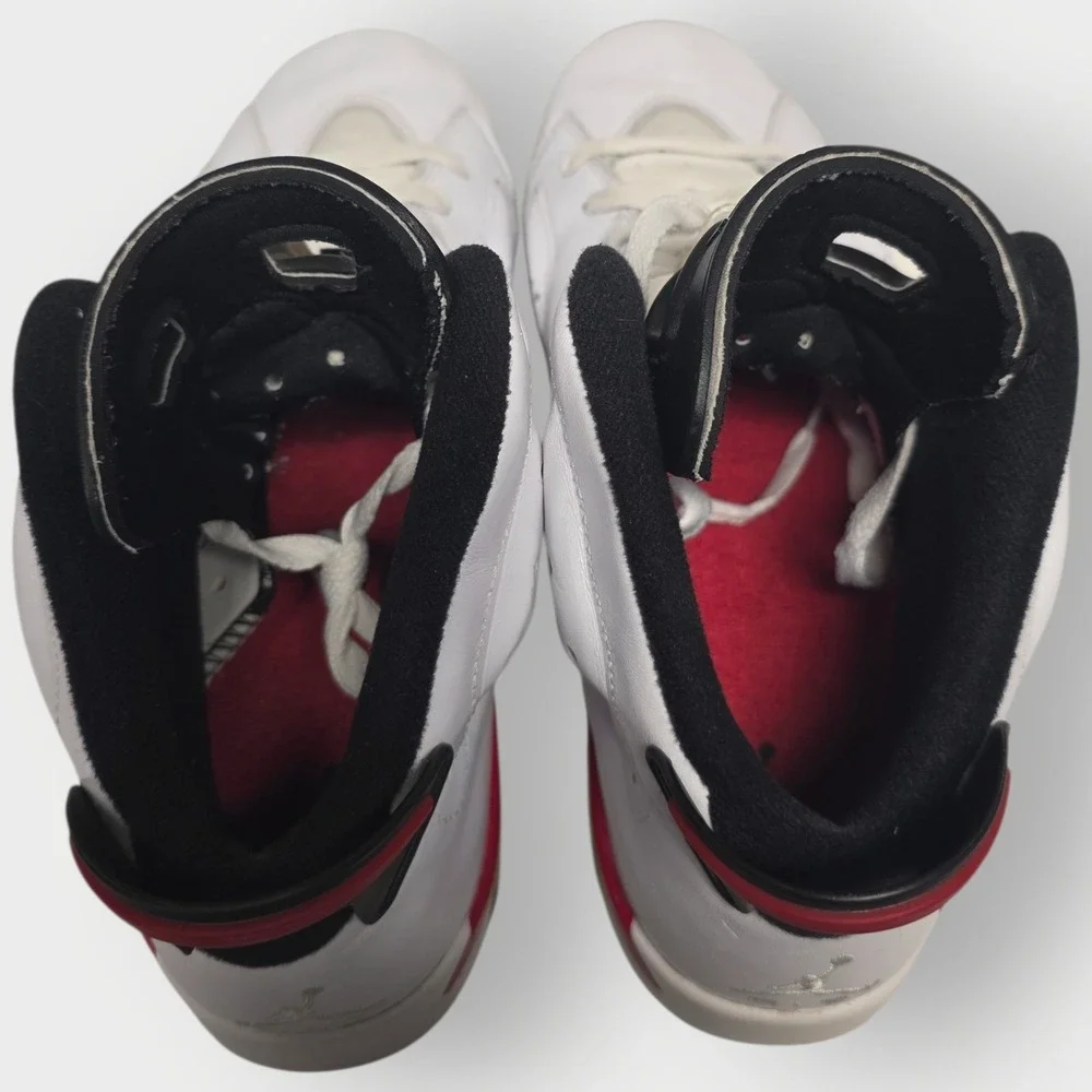 2010 NIKE AIR JORDAN VI 6 RETRO CHICAGO WHITE RED INFRARED BLACK 384664-102 10.5